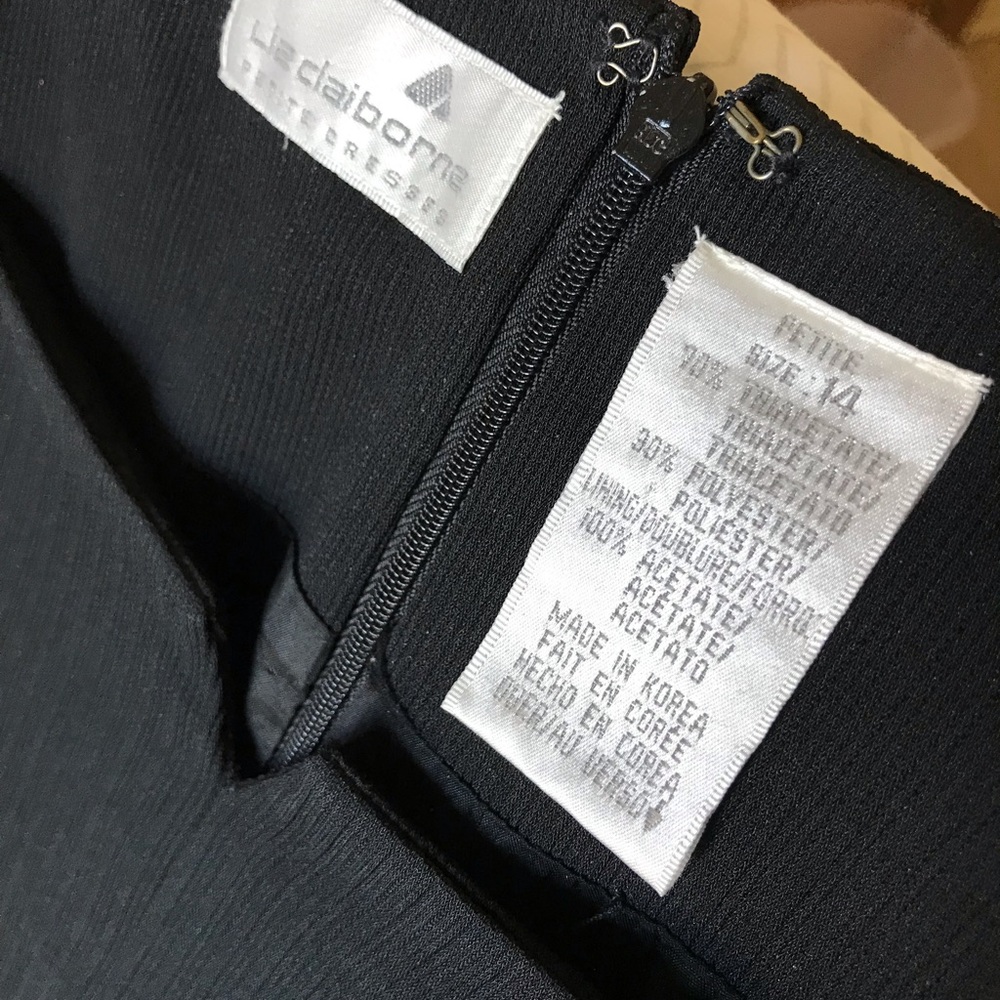 Liz Clairborne Black square neck dress - Picture 6 of 7
